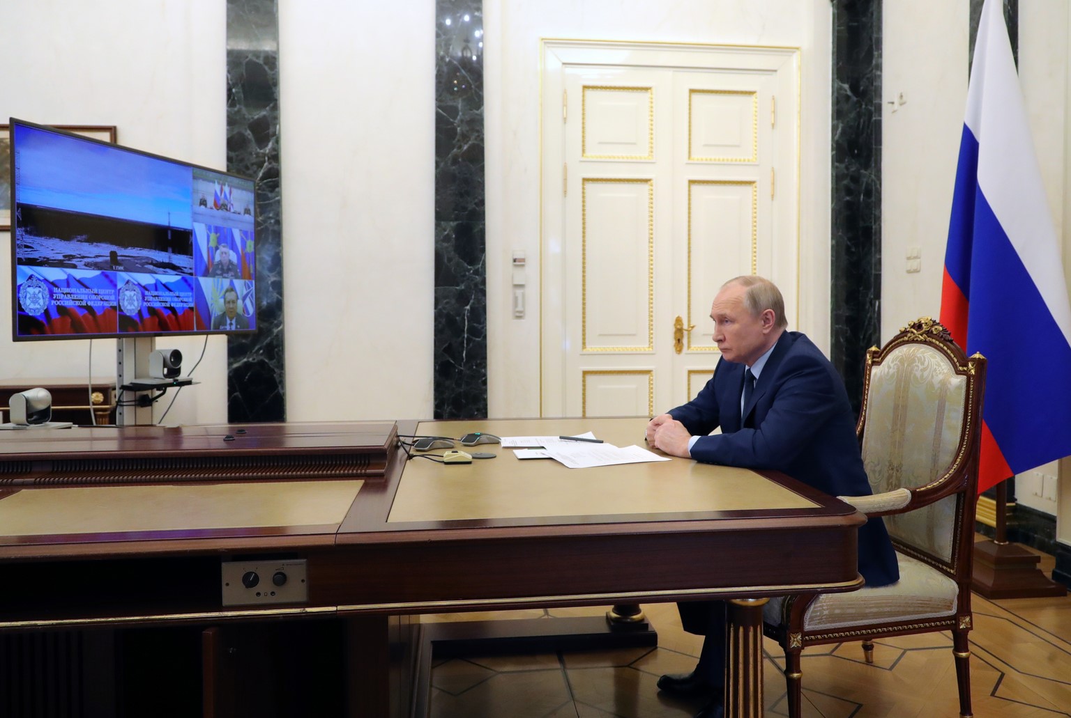 Путин наблюдава теста на ракетата "Сармат"
