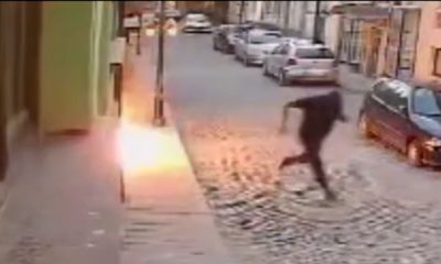 Разпространиха кадри от подпалването на българския клуб в Битоля (ВИДЕО)