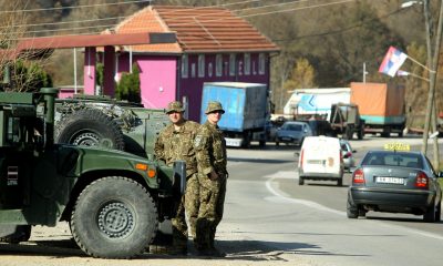 Голям пожар във военна база на KFOR в западната част на Косово